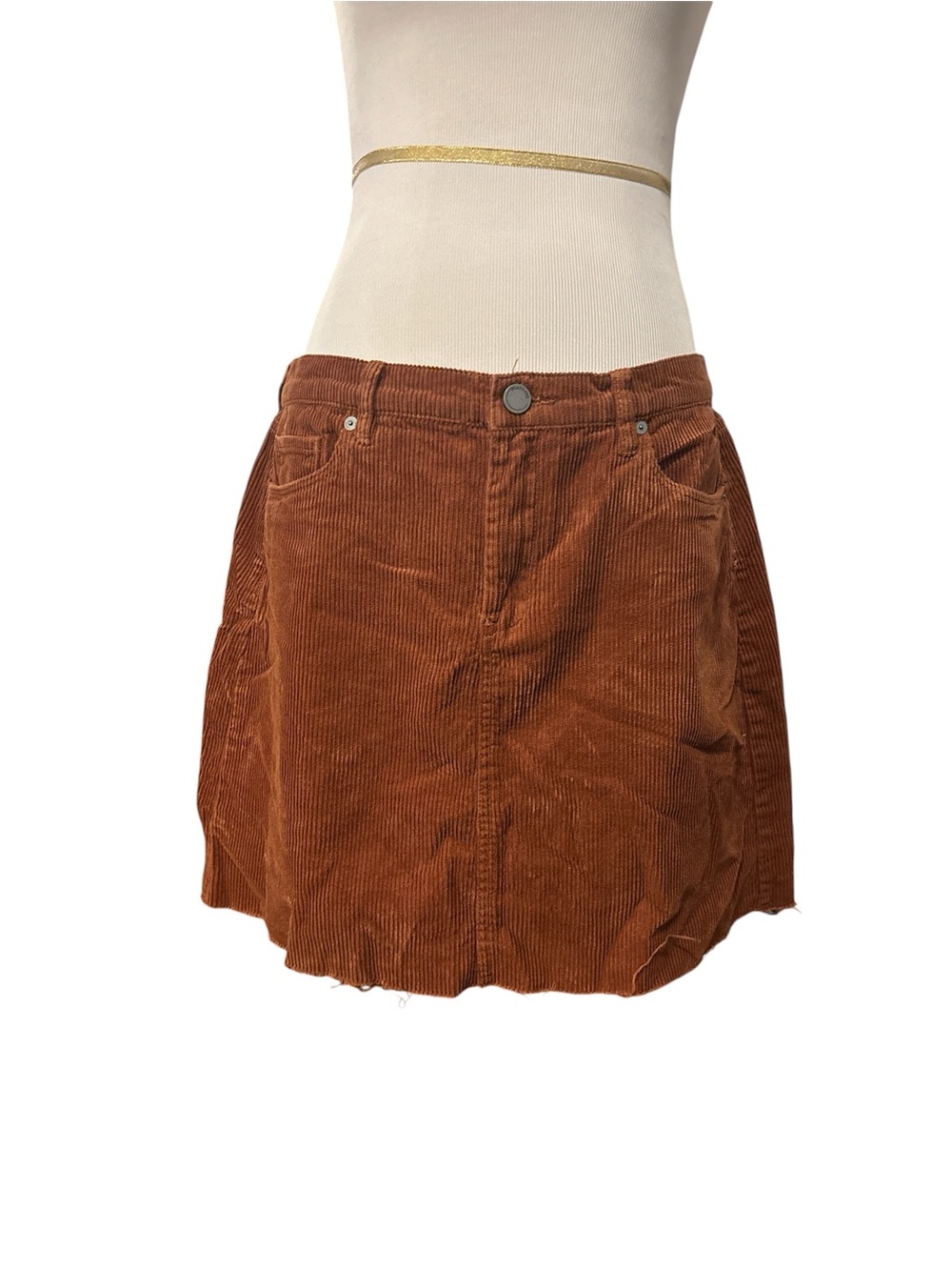 Blank NYC Rust Corduroy Mini Skirt